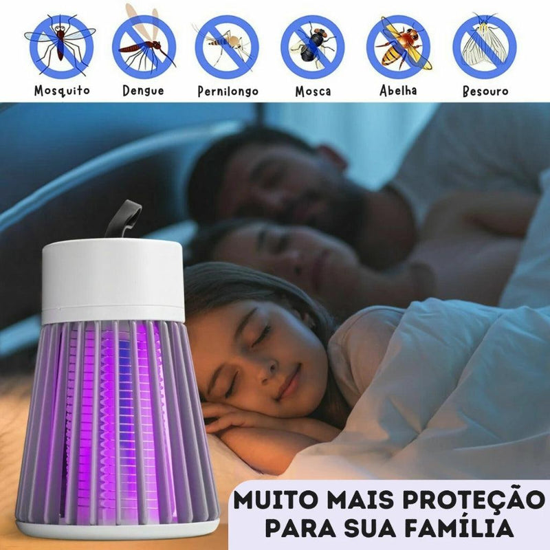 Lâmpada Elétrica Decorativa Anti-Mosquitos – Armadilha Portátil USB