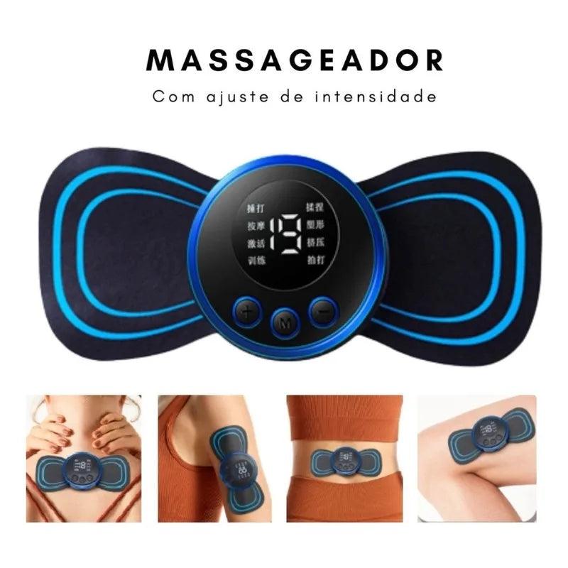 Mini Massageador Portátil Elétrico PulseNeck de Estimulação para Pescoço, Alívio da Dor Muscular Cervical