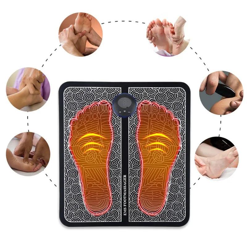 Massageador Elétrico para Pés RelaxPad Terapia Muscular e Relaxamento