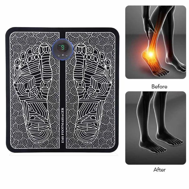 Massageador Elétrico para Pés RelaxPad Terapia Muscular e Relaxamento