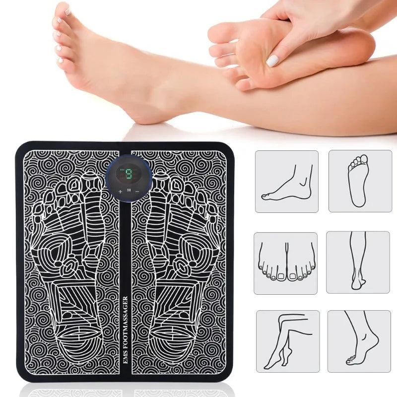 Massageador Elétrico para Pés RelaxPad Terapia Muscular e Relaxamento