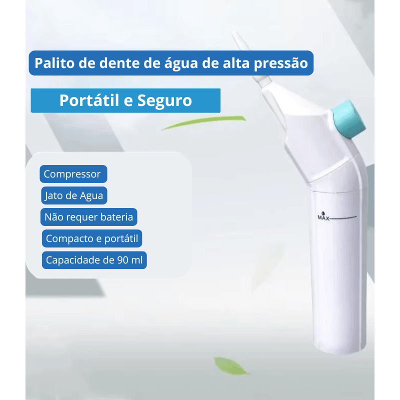 Irrigador Oral de Alta Pressão para Uso Doméstico, Portátil e Limpeza de Dentes com Água