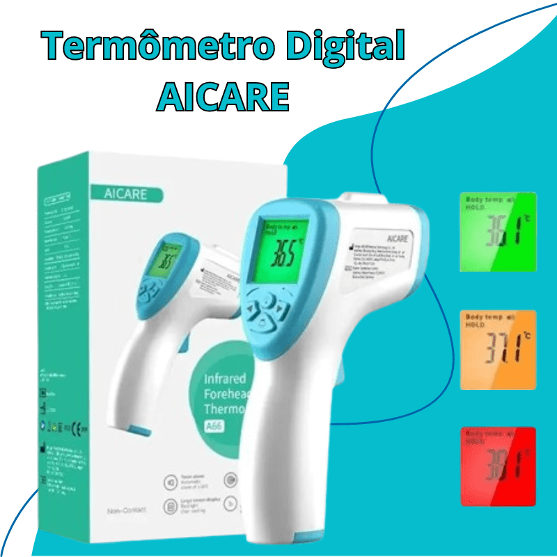 Termômetro Digital AICARE Sem Contato A Laser para Toda a Família