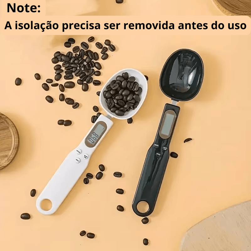 Colher de Pesagem Eletrônica Compacta - Digital, Precisa e Ideal para Cozinha, Academia e Receitas!