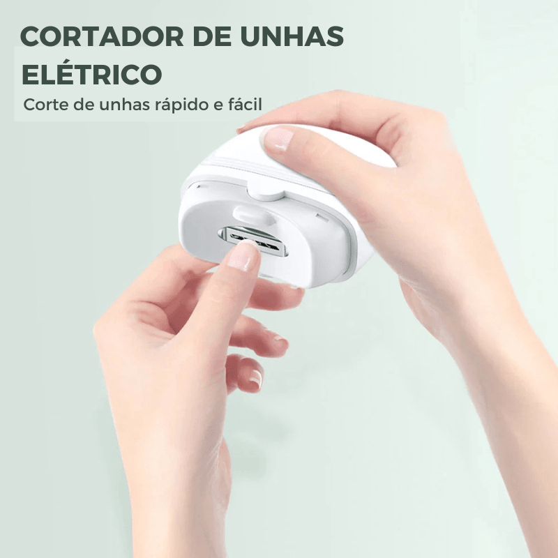 Cortador Elétrico de Unhas Recarregável e Compacto